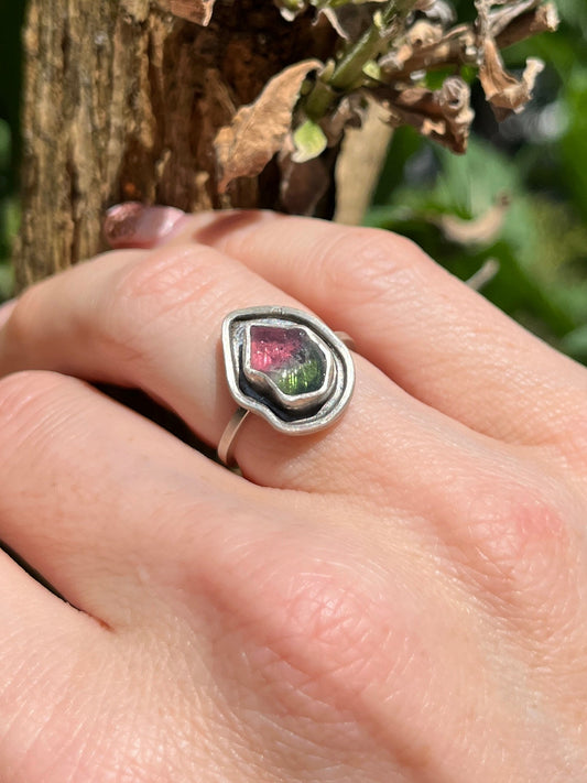 Watermelon Tourmaline Ring