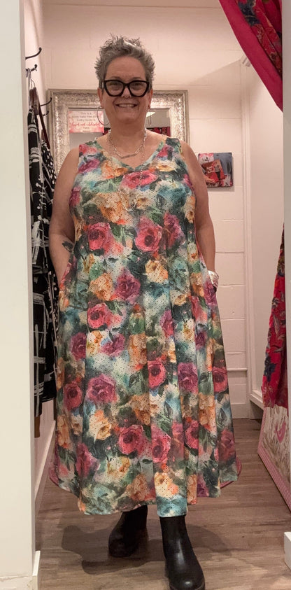 Bodacious V-Neck Sleeveless Maxi Dress