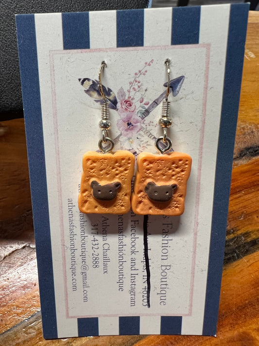 Bread Sterling Silver .925 Earrings