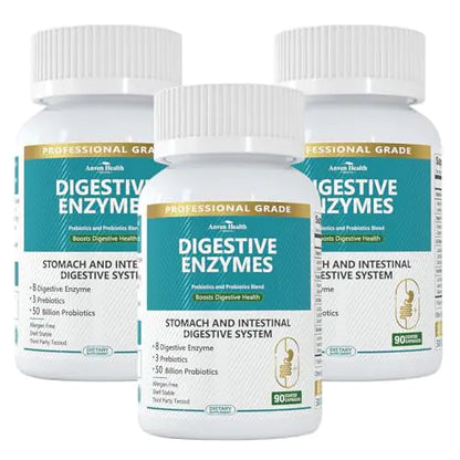 Anven Health Probiotics for Women Digestive Health Digestive Enzymes for Men Probiotic & Prebiotic for Digestive Health Digestion Breaking Constipate Bloating Relief & Gut Health | 270 Capsules