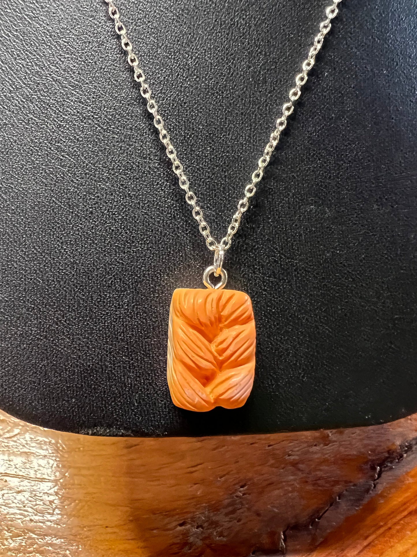 Bread Necklace .925 Sterling Silver chain