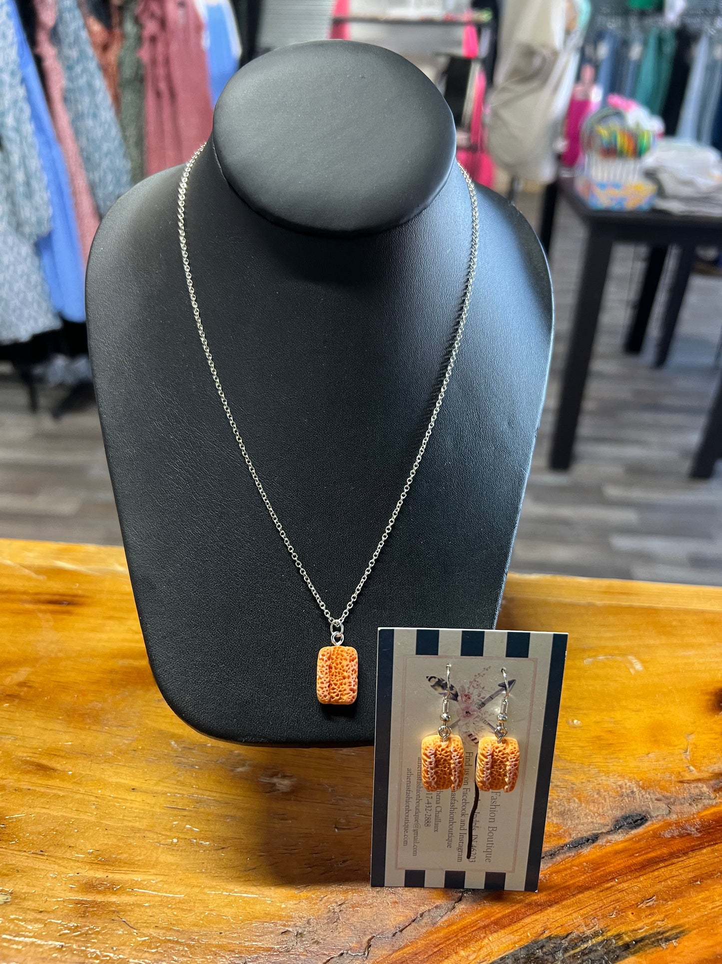 Bread Earrings .925 Sterling Silver Hooks