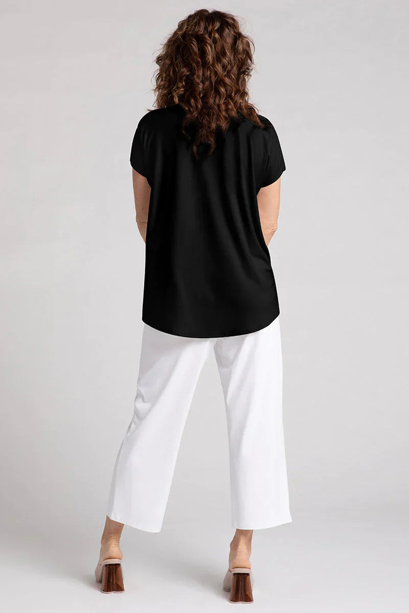 Sympli V-Neck Slit Sleeve Top 22318G