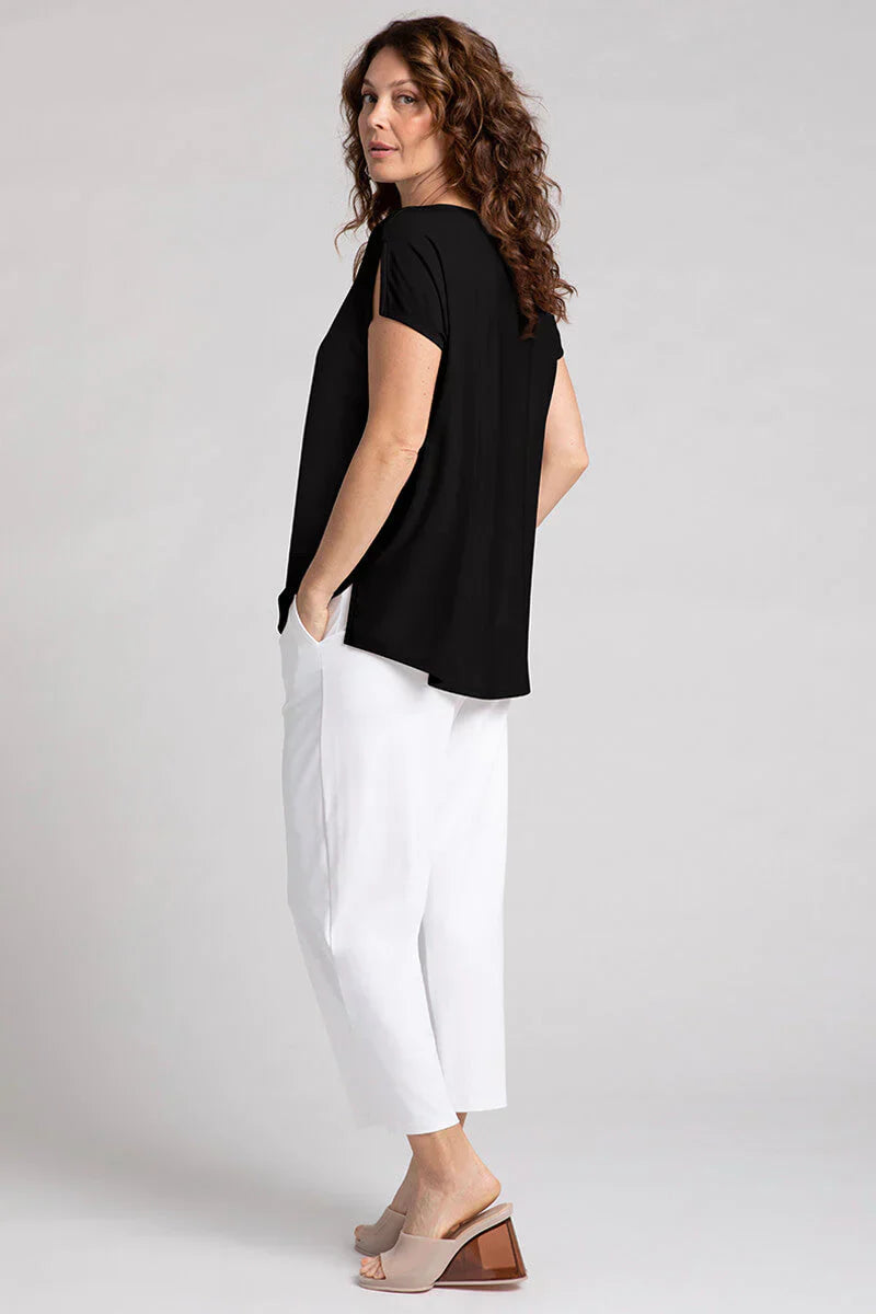 Sympli V-Neck Slit Sleeve Top 22318G