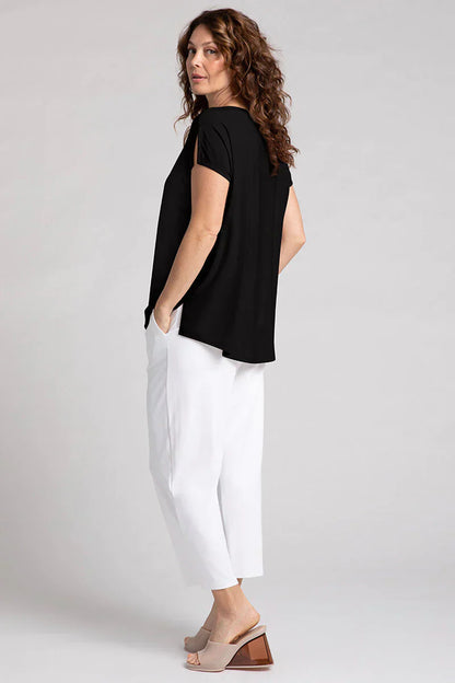 Sympli V-Neck Slit Sleeve Top 22318G