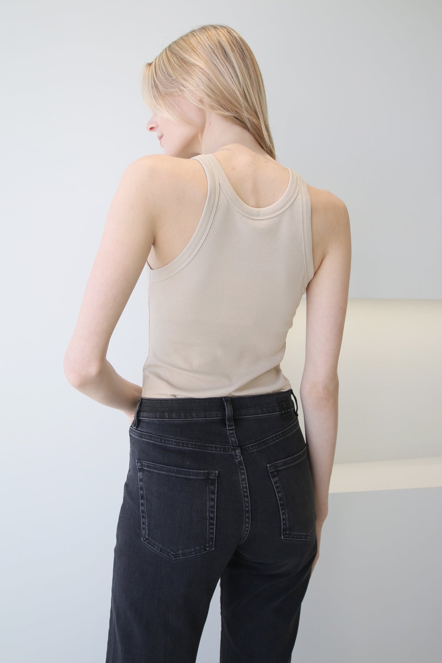 Toteme Curved Rib Tank Butter Milk