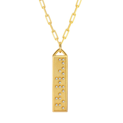 Touchstone Fearless Bar Necklace Gold