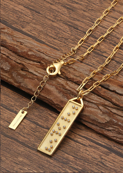 Touchstone Beloved Bar Necklace Gold