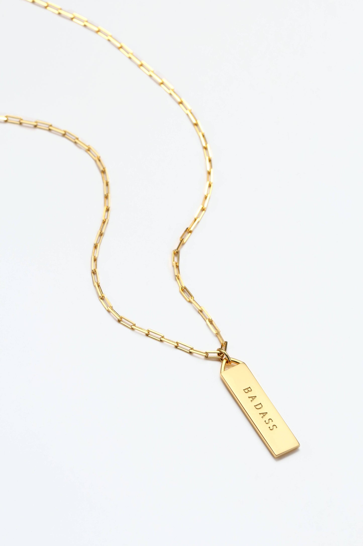 Touchstone Badass Bar Necklace Gold