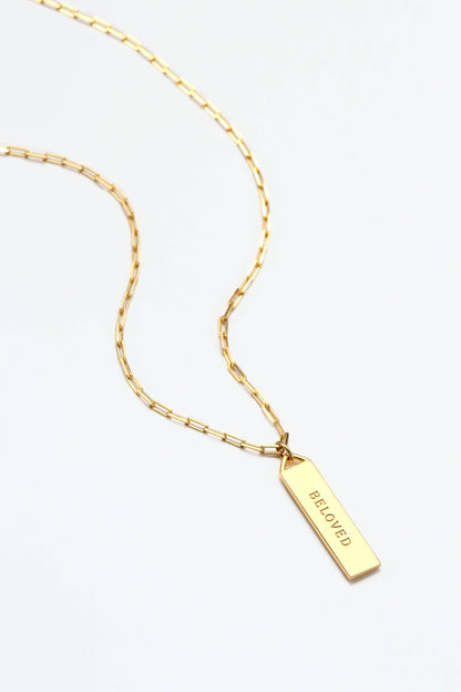 Touchstone Beloved Bar Necklace Gold