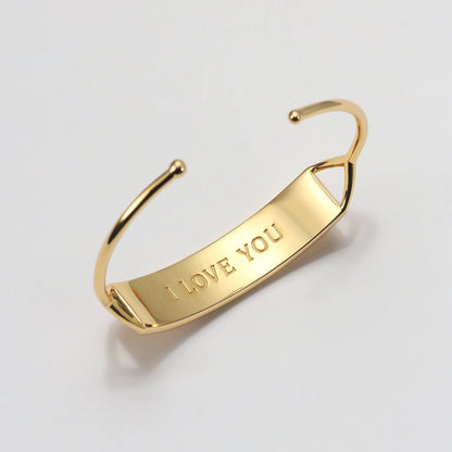 Touchstone I Love You Cuff Gold