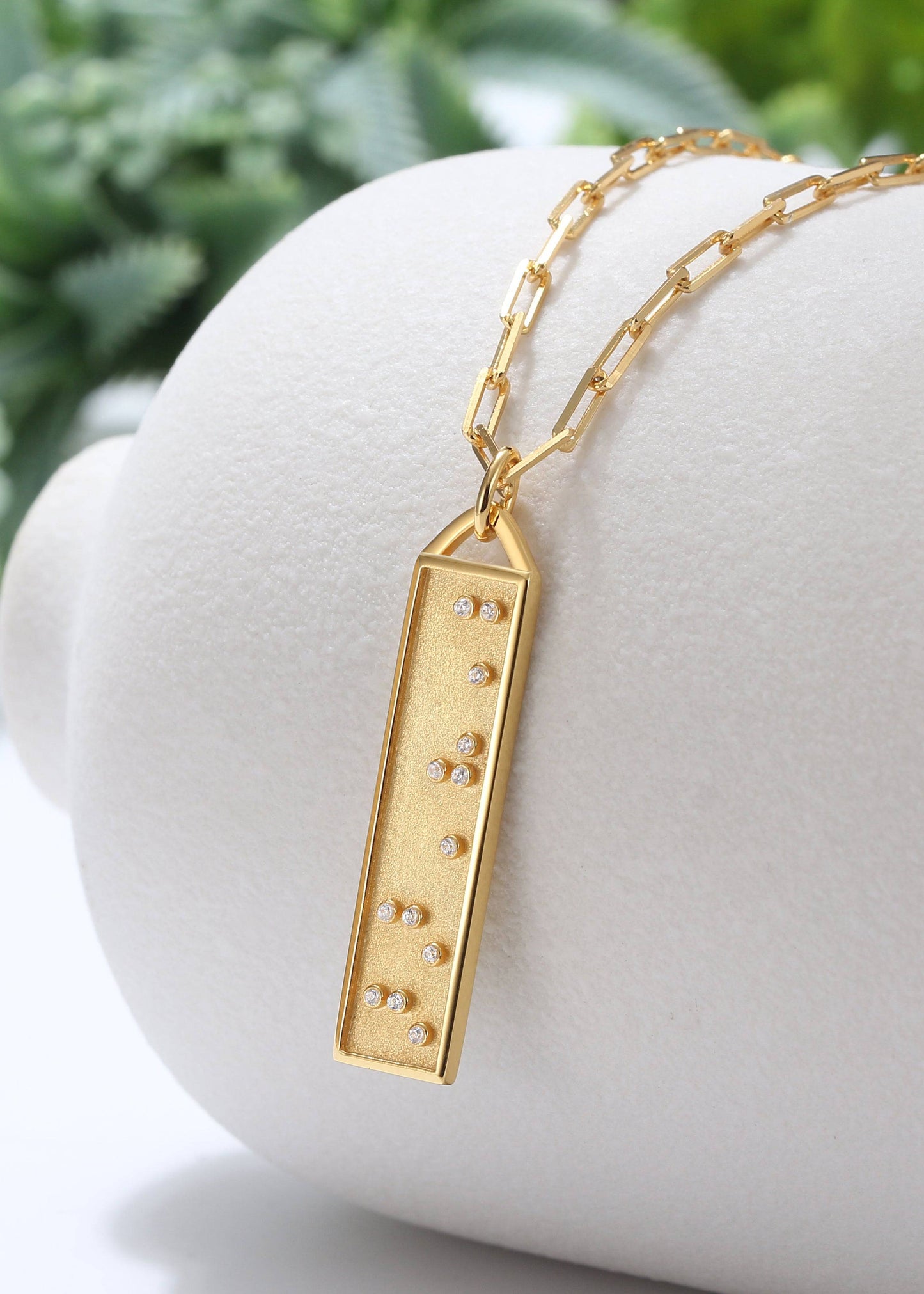 Touchstone Badass Bar Necklace Gold