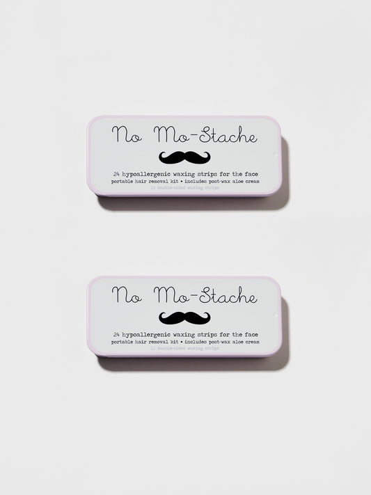 No Mo-Stache Lip Wax Kit 24 Strips (2 Pack Bundle)