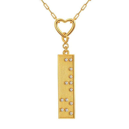 Touchstone Badass Heart Pendant Necklace Gold