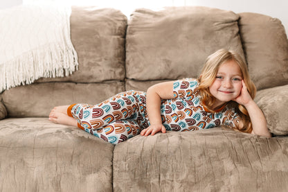 SHORT SLEEVE 2 PIECE SETS - Neutral Rainbow