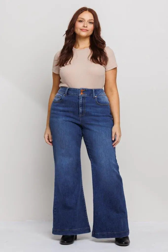 Women's Plus Size Classic Mid Rise Flare Jeans