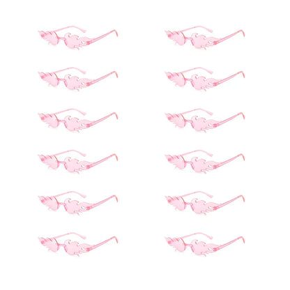 12 PCS  Flame Shaped Sunglasses