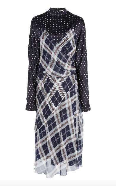 Sportmax Poltava Check and Polka-dots Dress