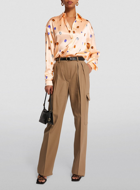 Sportmax Astor Jewel Print Silk Blouse