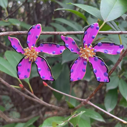 Sweet Big Flower Stud Earrings