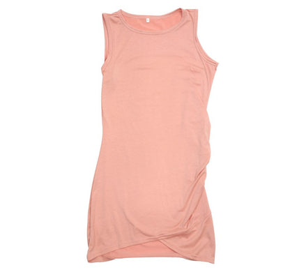 Women's Casual Summer Crew Neck Sleeveless Mini Dress