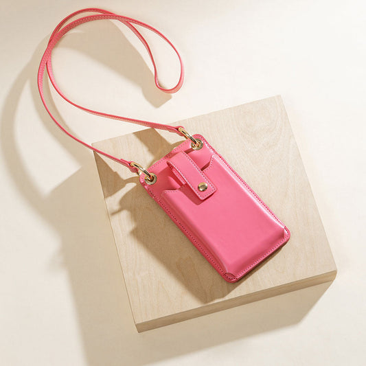 Tina Pink Small Recycled Vegan Crossbody Wallet