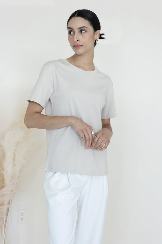 The Basic Everyday Tee Loose Fit Sand