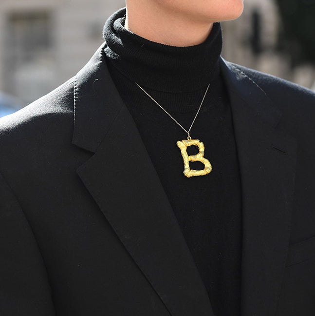 Vintage Oversized Alphabet Necklace