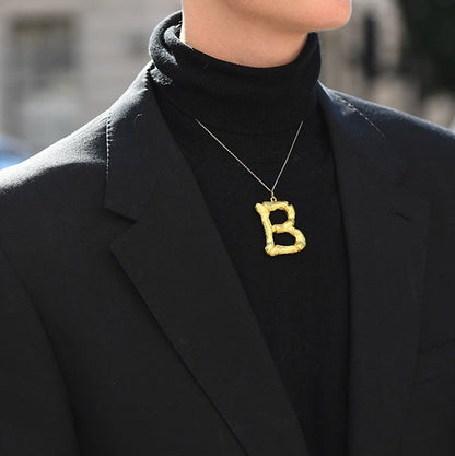 Vintage Oversized Alphabet Necklace