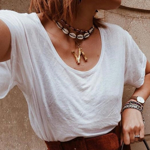 Vintage Oversized Alphabet Necklace