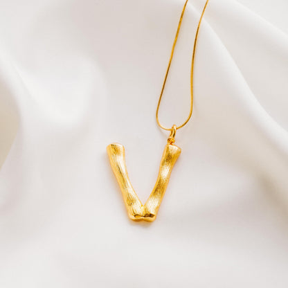 Vintage Oversized Alphabet Necklace