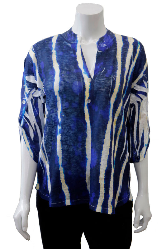 A River Runs Through It - Roll Sleeve Top