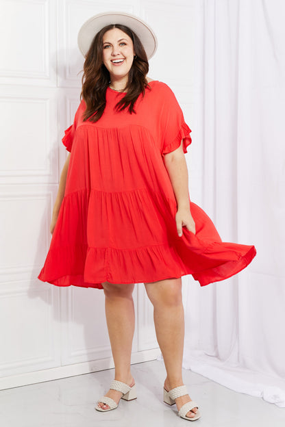 Tulip Fields Tiered Midi Dress