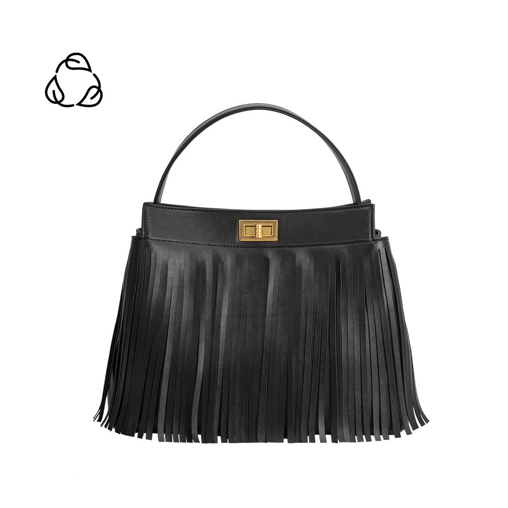 Anne Black Recycled Vegan Top Handle Bag