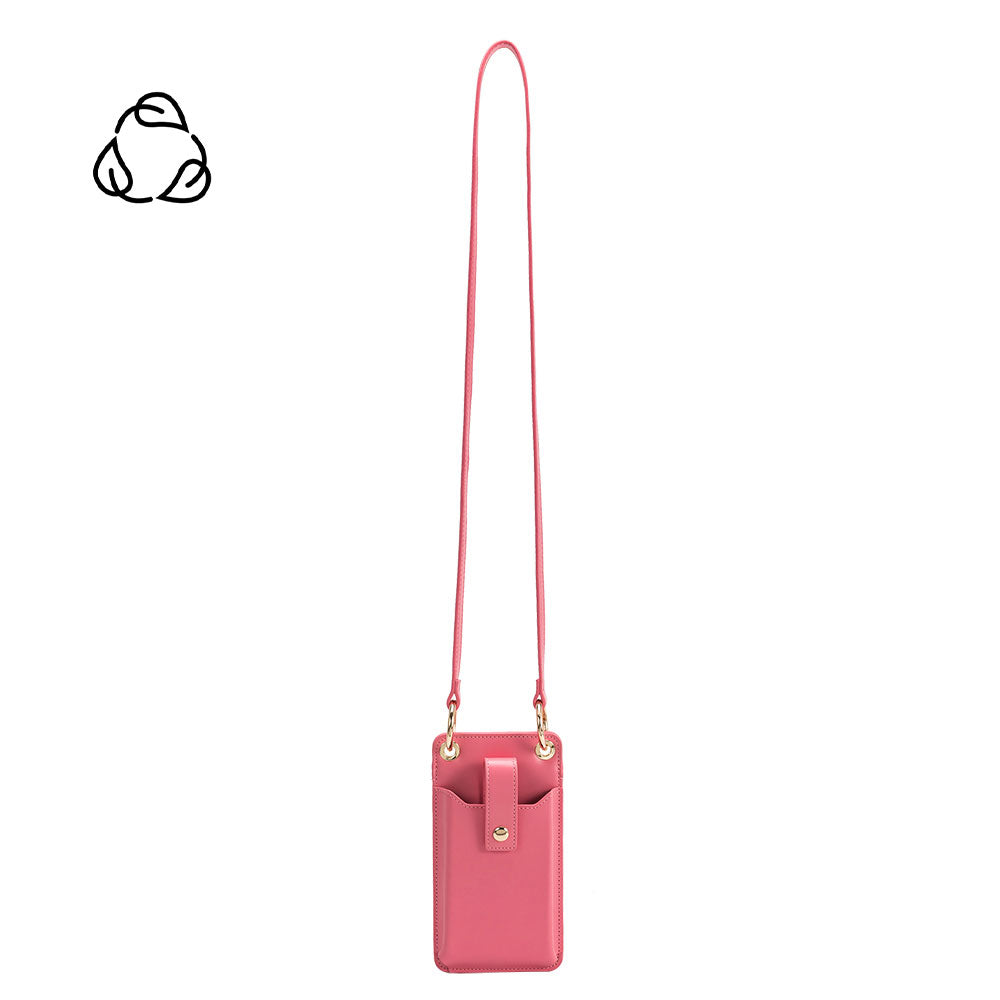 Tina Pink Small Recycled Vegan Crossbody Wallet