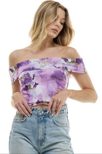Off-Shoulder Floral Top