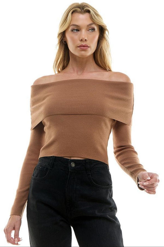 Off-Shoulder Sweater Top
