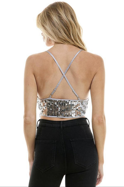 Sequin Crop Top