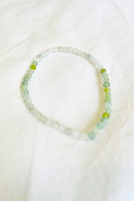 African Green Chalcedony Healing Gem Bracelet - 3MM