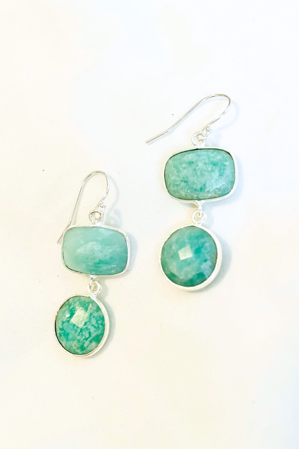 Artistic Multi-Gem Drop Earrings
