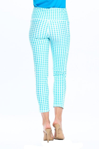 Aqua Plaid Legging