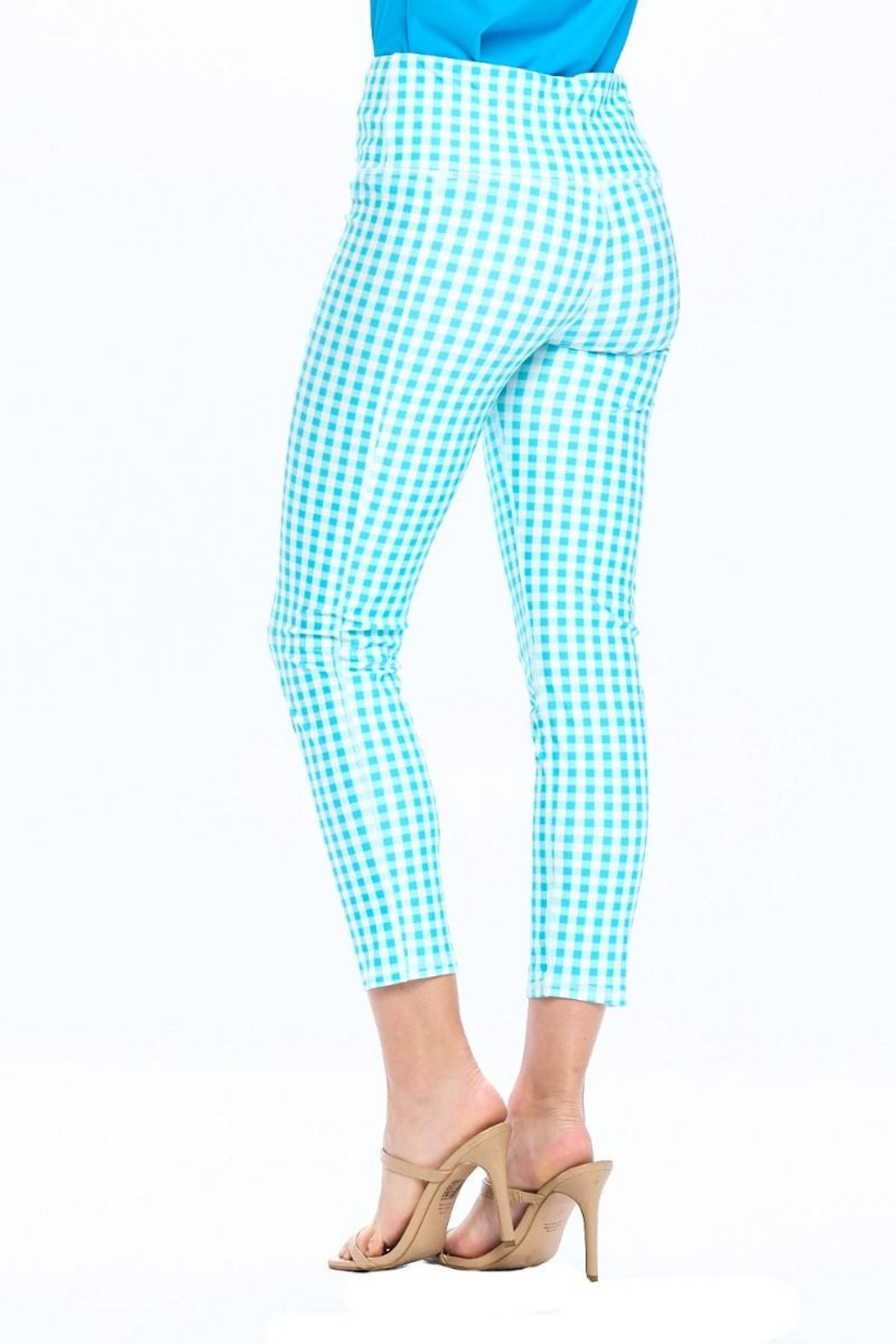 Aqua Plaid Legging