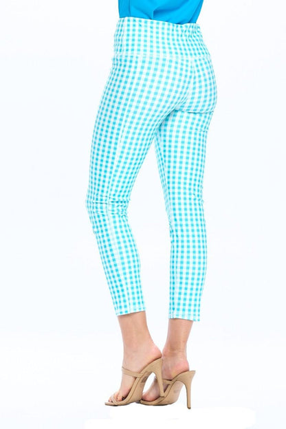 Aqua Plaid Legging