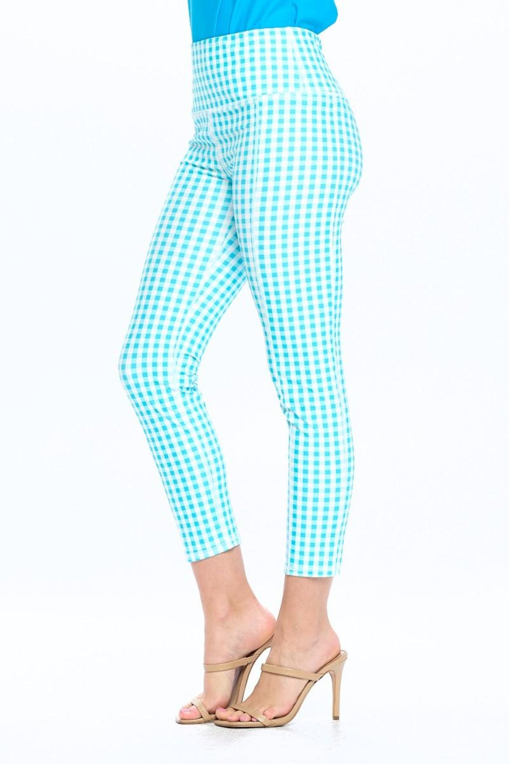 Aqua Plaid Legging