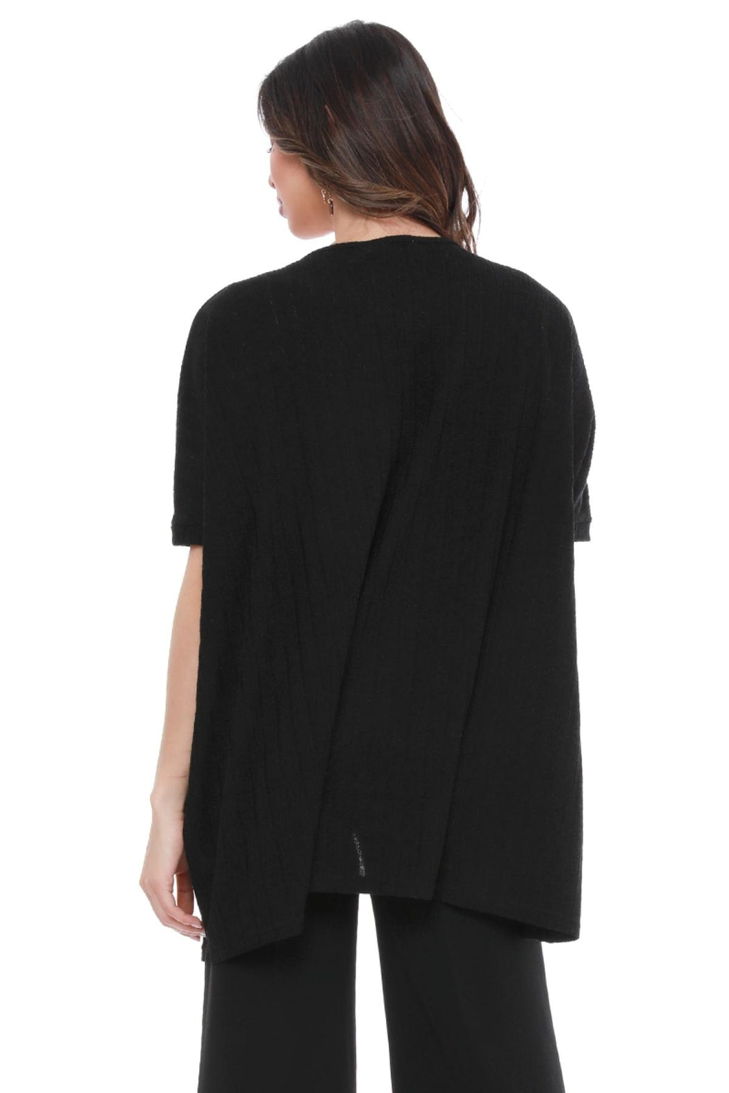 Black Short Sleeve Sweater