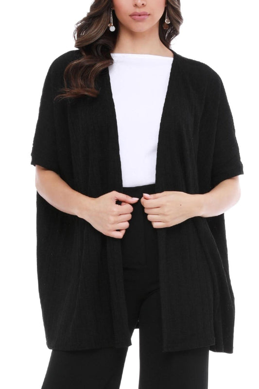 Black Short Sleeve Sweater