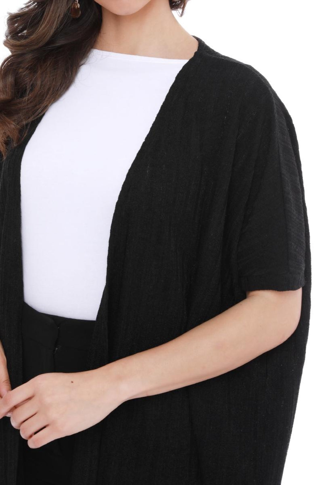 Black Short Sleeve Sweater