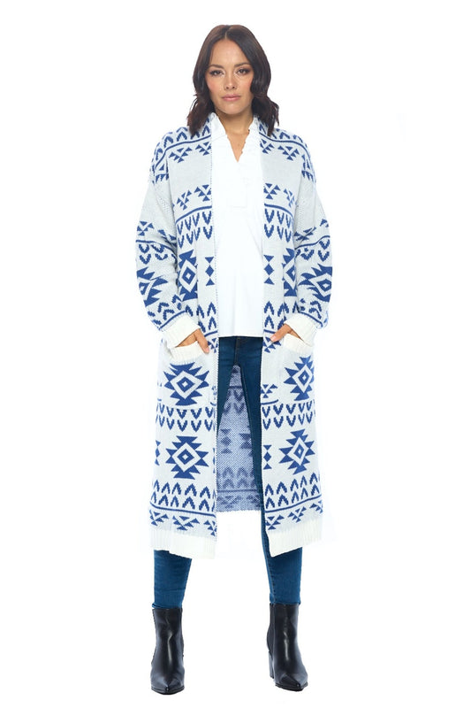Blue Open Front Duster