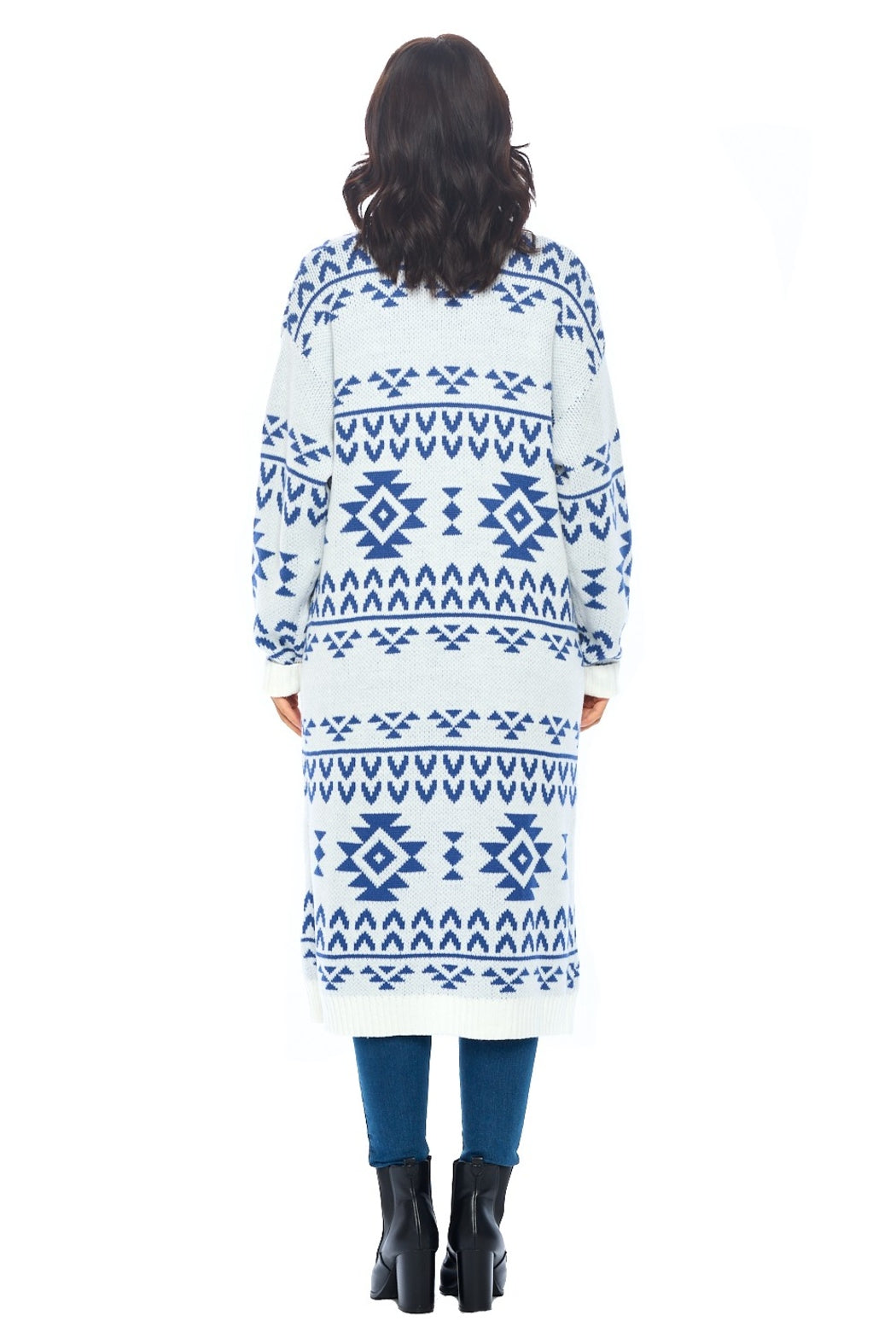 Blue Open Front Duster