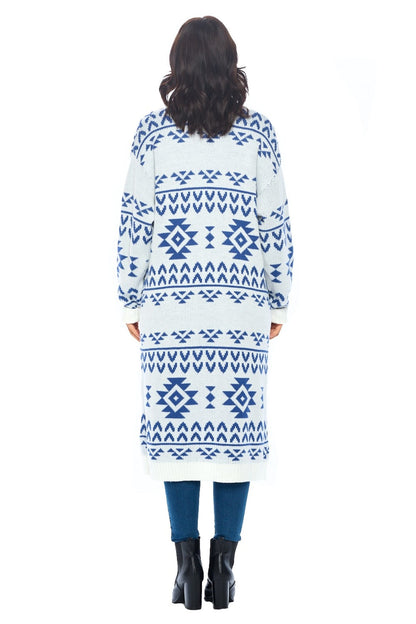 Blue Open Front Duster